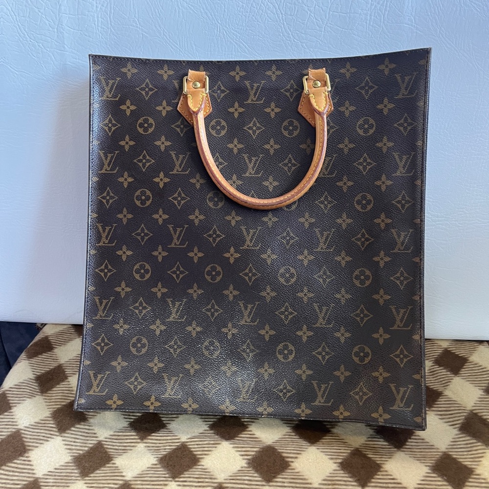 Louis Vuitton Brown Monogram Square Tote Vintage Authentic (damaged)